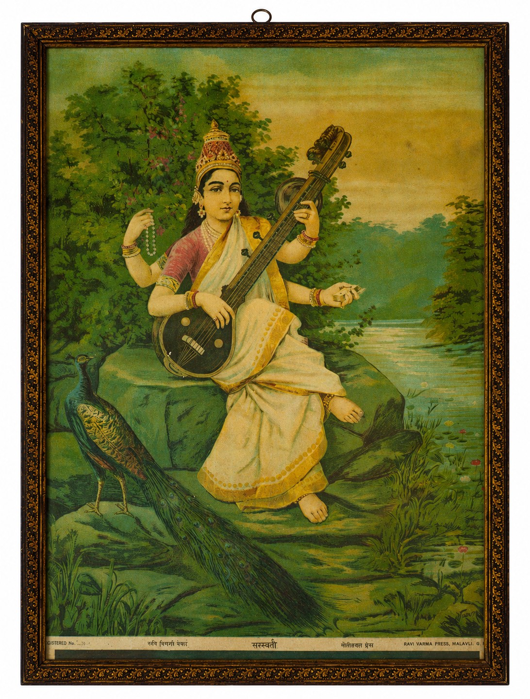 Saraswati Oleograph